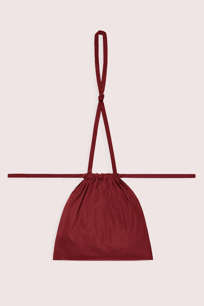 Drawstring Bag with Strap S 35 Red