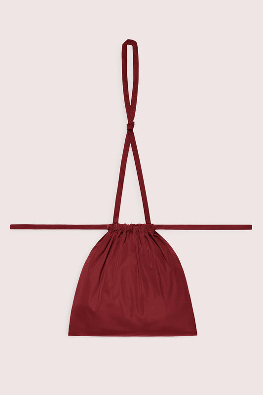 Drawstring Bag with Strap S 35 Red
