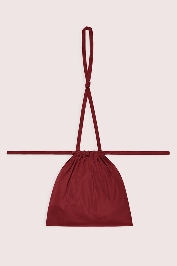 Drawstring Bag with Strap S 35 Red