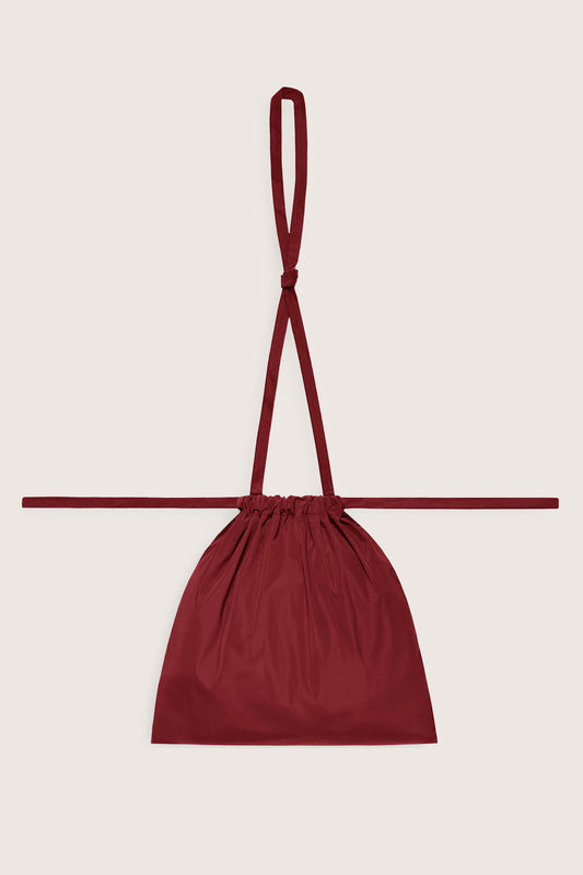 Drawstring Bag with Strap S 35 Red