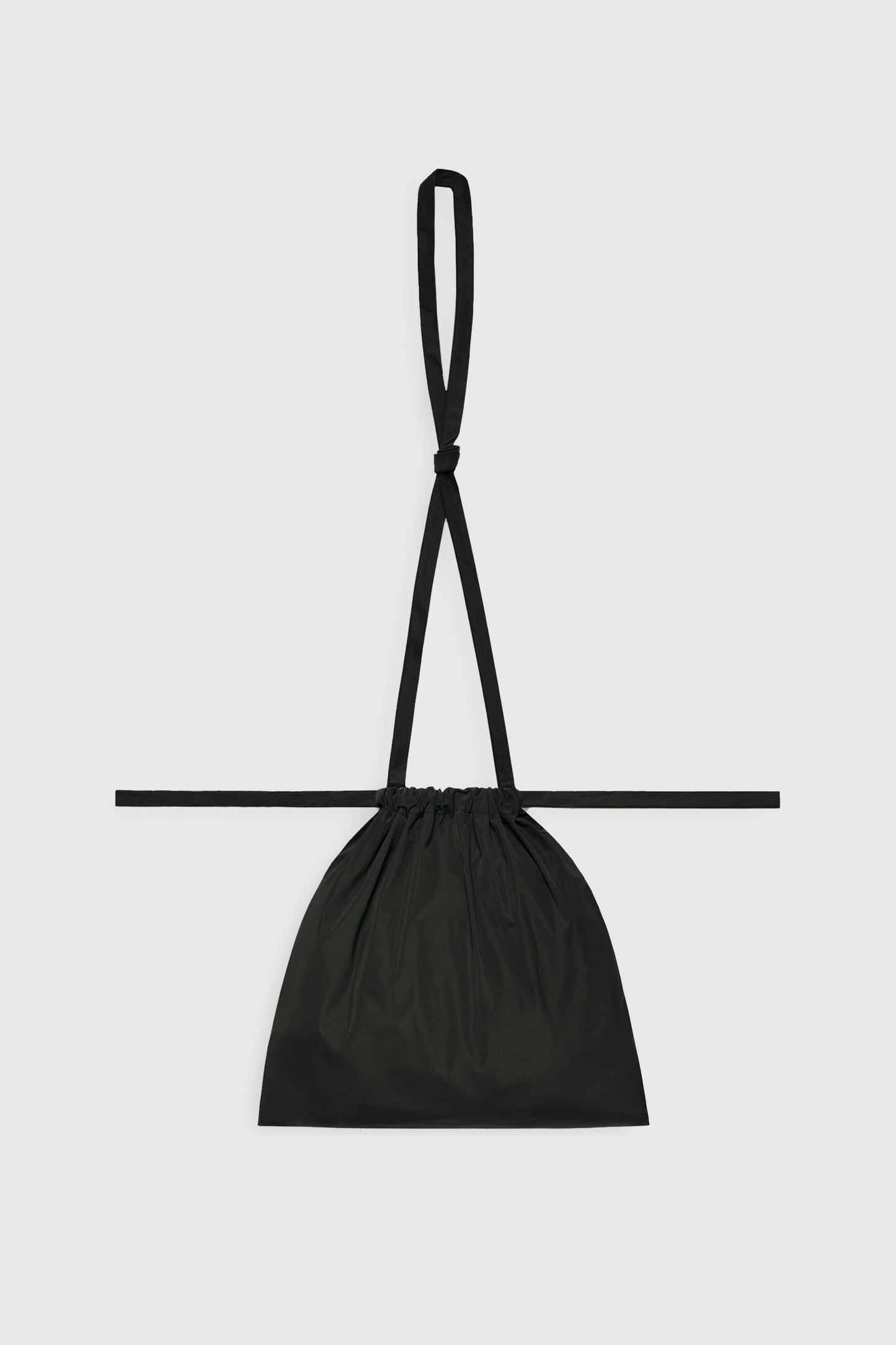 Drawstring Bag with Strap SS 30 Black