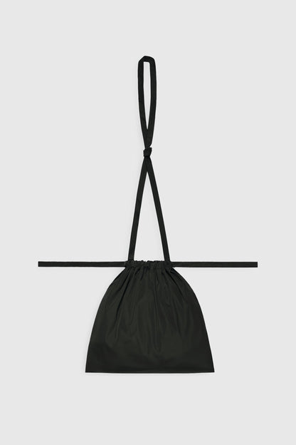 Drawstring Bag with Strap SS 30 Black