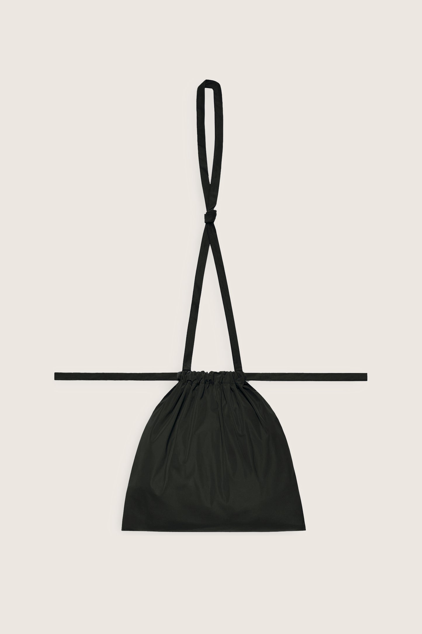 Drawstring Bag with Strap SS 30 Black