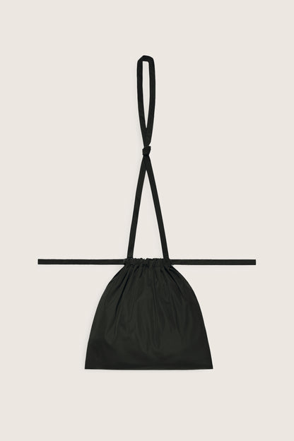Drawstring Bag with Strap SS 30 Black