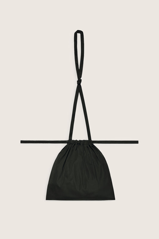 Drawstring Bag with Strap SS 30 Black