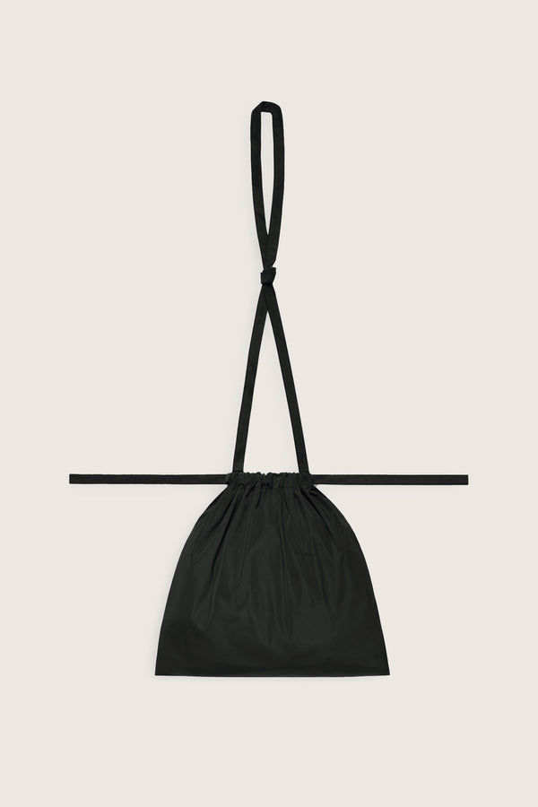 Drawstring Bag with Strap SS 30 Black