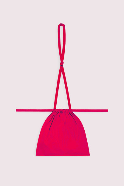 Drawstring Bag with Strap SS 30 Neon Pink