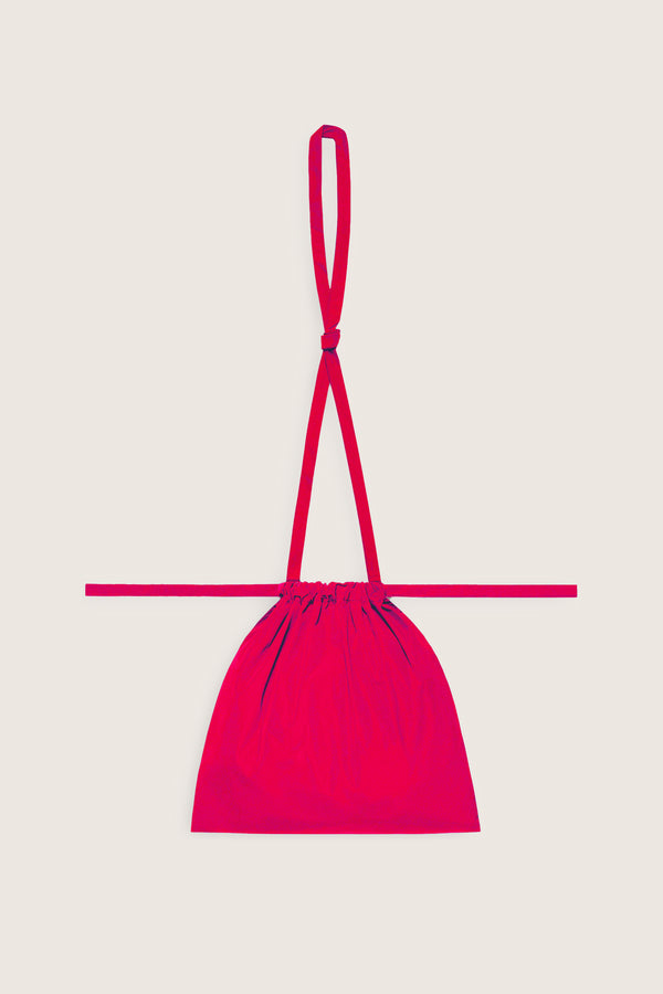 Drawstring Bag with Strap SS 30 Neon Pink