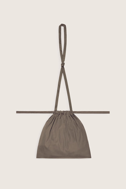 Drawstring Bag with Strap SS 30 Taupe