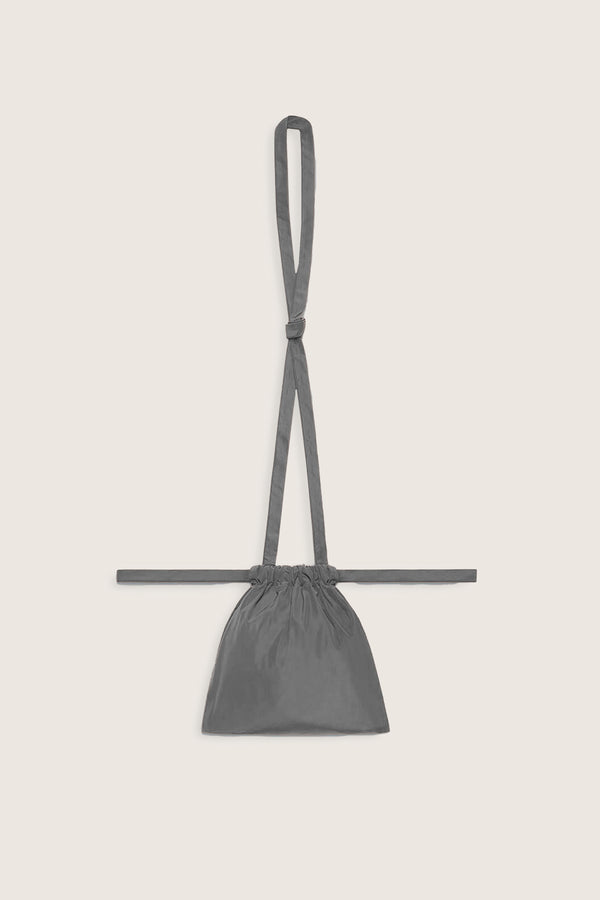 Drawstring Bag with Strap XS 22 Gray