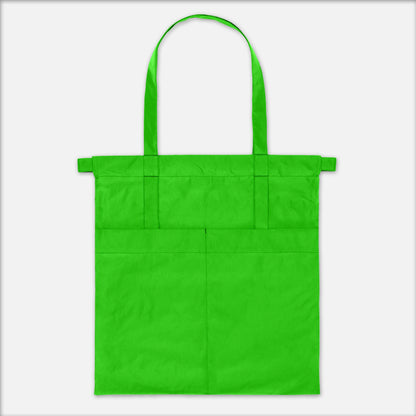 Drawstring Tote Bag M Neon Green