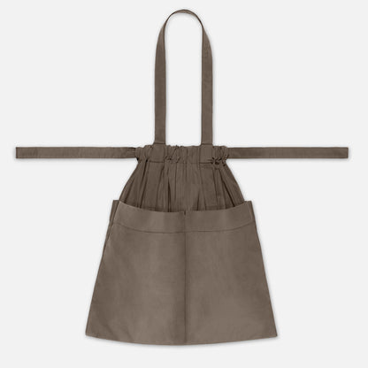 Drawstring Tote Back M Taupe