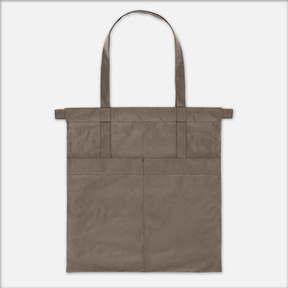 Drawstring Tote Back M Taupe
