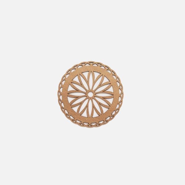 Wood coaster | Daisies