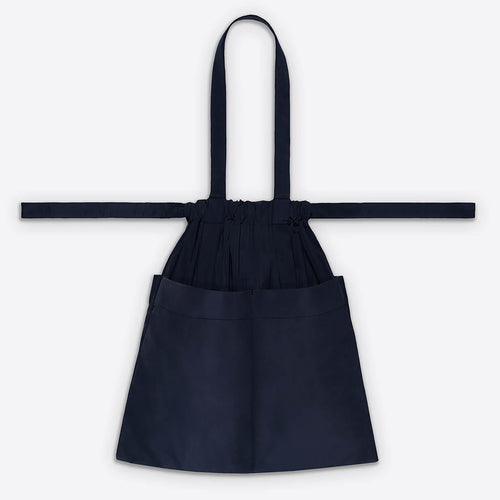Drawstring Tote Back M Navy