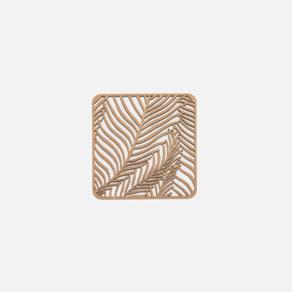 Wood coaster | Leaves