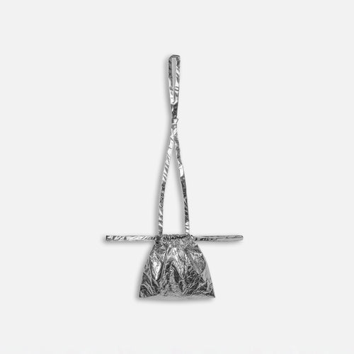 Drawstring Bag with Strap XS 22 Silver