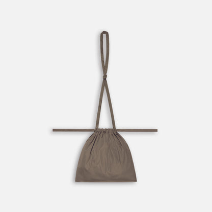 Drawstring Bag with Strap SS 30 Taupe
