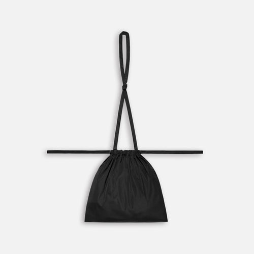 Drawstring Bag with Strap S 35 Black
