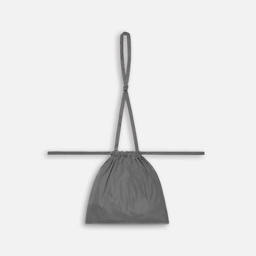 Drawstring Bag with Strap S 35 Grey