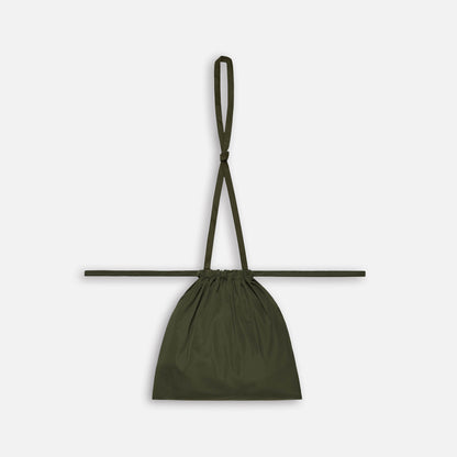 Drawstring Bag with Strap S 35 Khaki