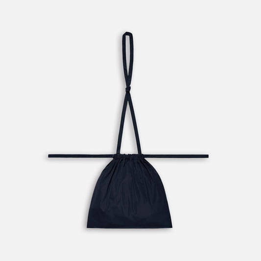Drawstring Bag with Strap S 35 Navy